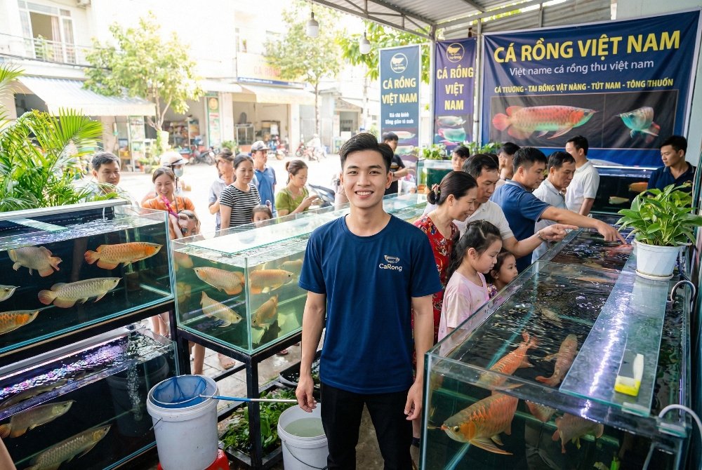 Đặc điểm và kinh nghiệm mua Kim Long Full Helmet 8 Hình ảnh thực tế khách hàng sở hữu chú cá rồng đẹp từ hệ thống TraiCaRong